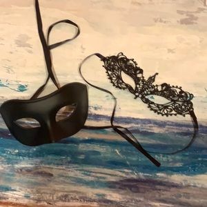 NEW! Black Masquerade Masks for Him & Her!